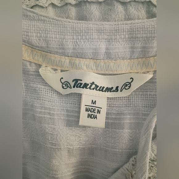 Tantrums Ruffled Light Blue Coastal Cowgirl Sundress Size Medium - Picture 2 of 6